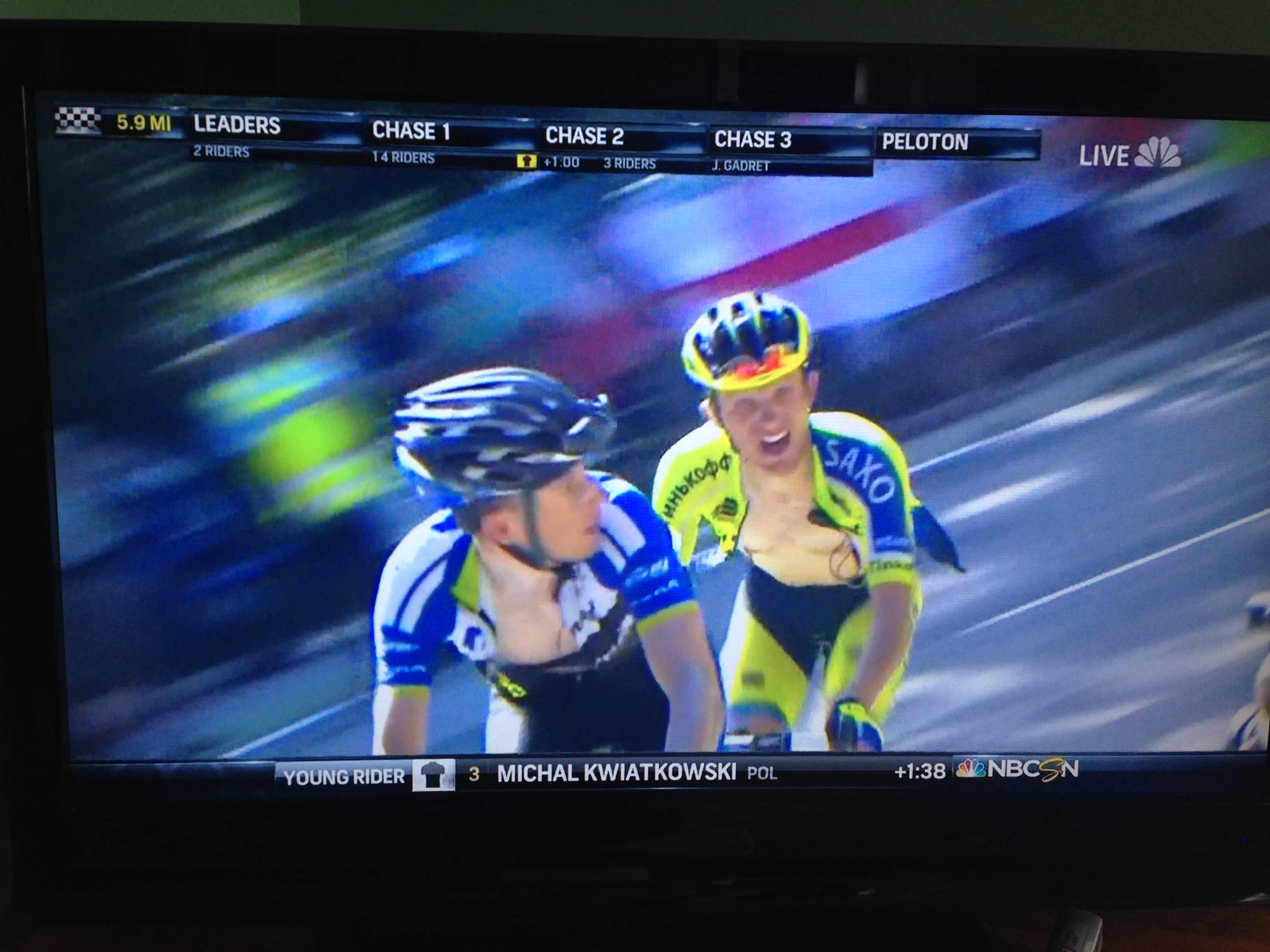 cycling on tv