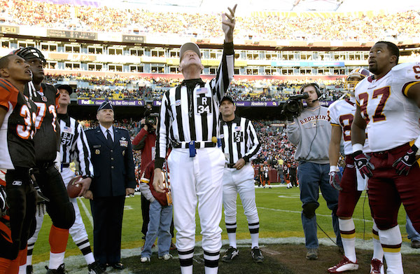 How does the coin toss work in football?