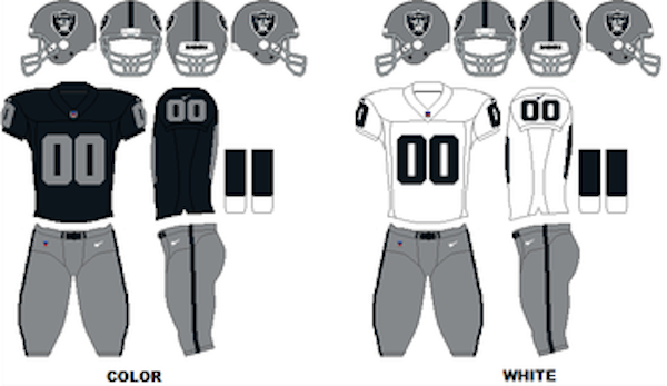 raiders home jersey color