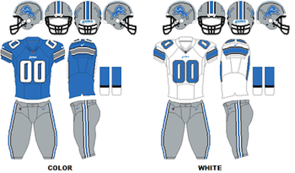 Detroit Lions Uniforms